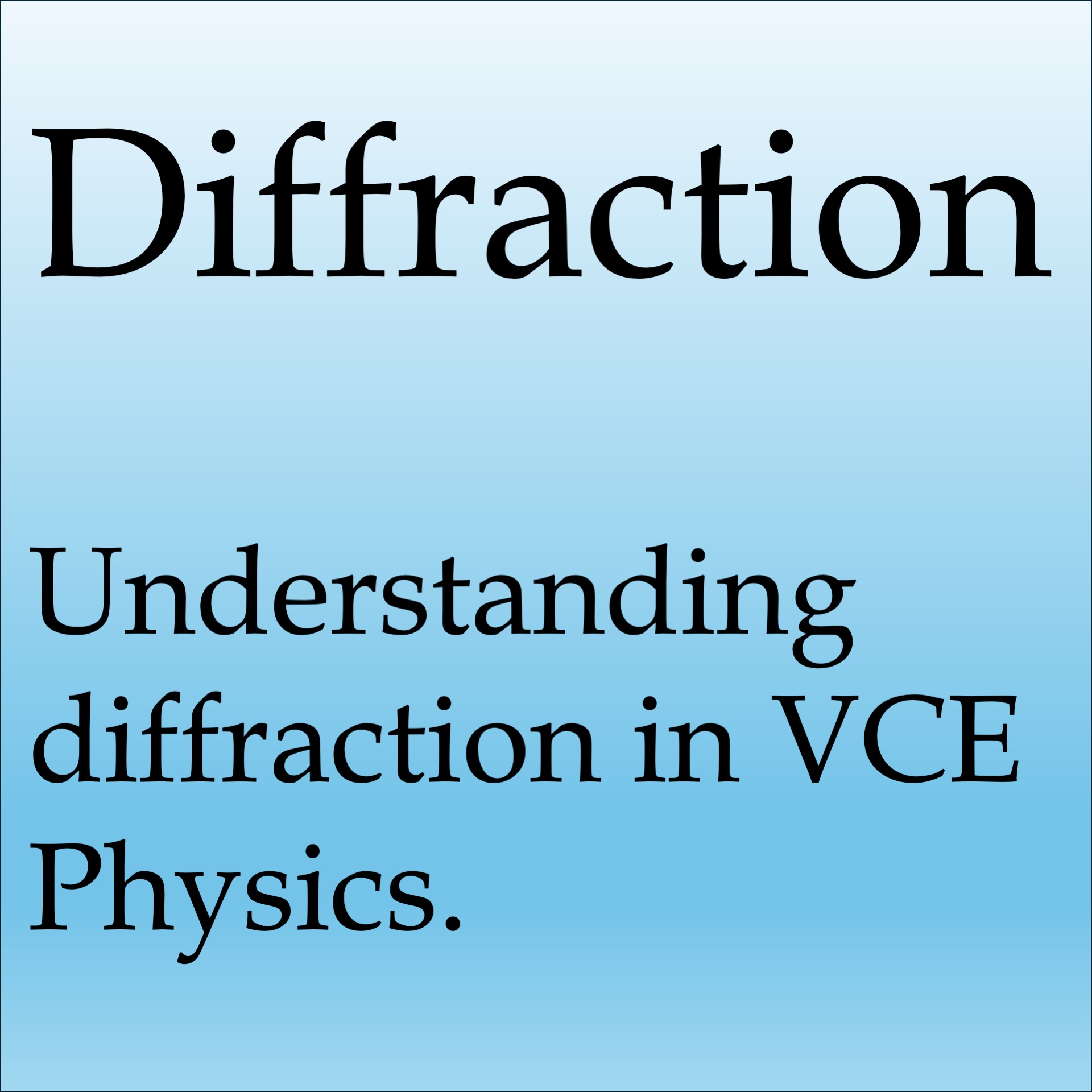 Fraunhoffer diffraction